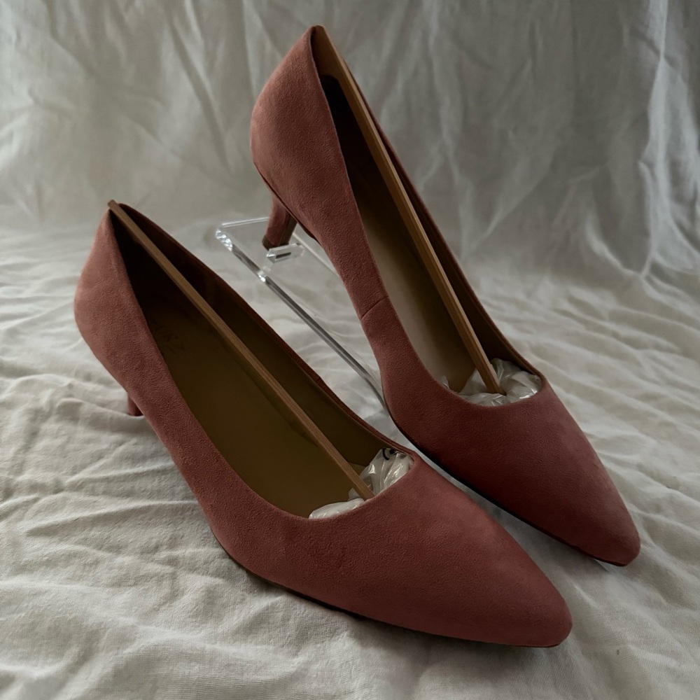 Naturalizer Gia Peony Pink Suede Pump Size 9.5